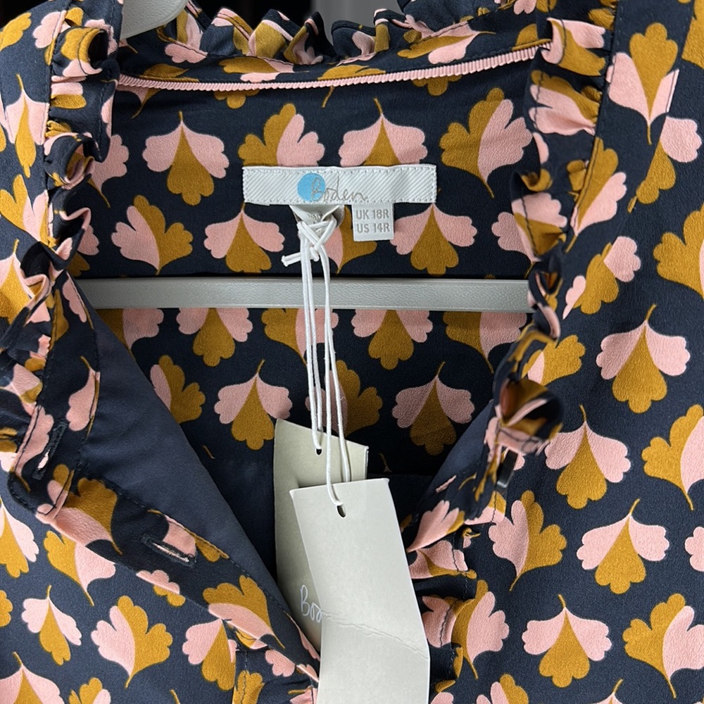 Boden Clover Midi Dress with Sash Waist size 14 - Picture 3 of 7